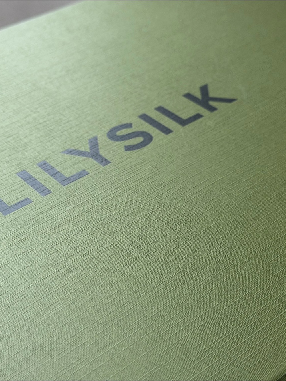 Authentic LilySilk Sage Green Gift Box with Ribbon - Empty - Picture 2 of 6
